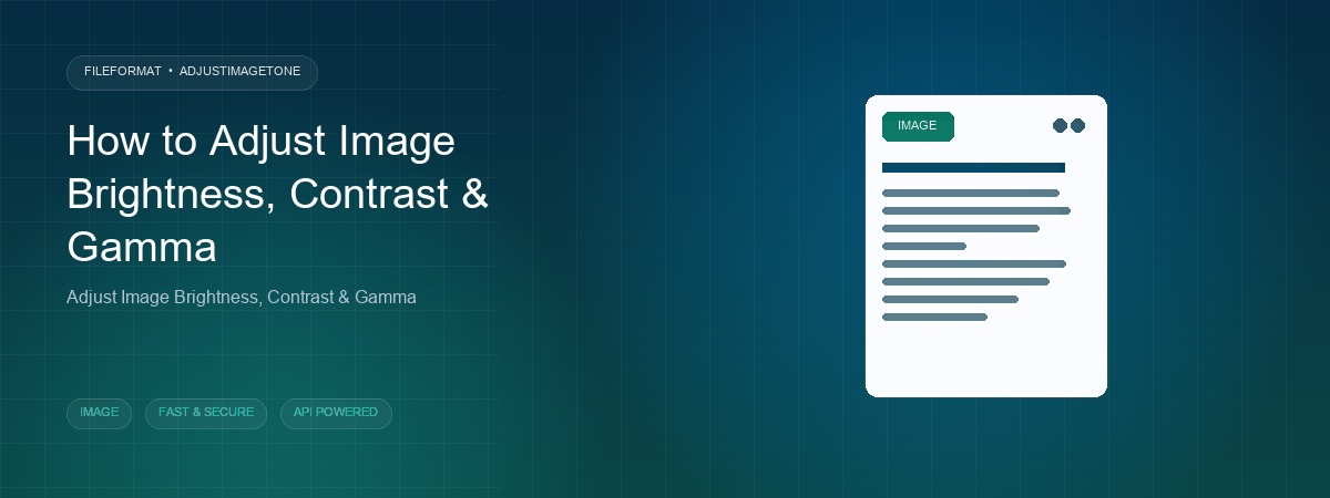 Adjust image brightness, contrast and gamma online