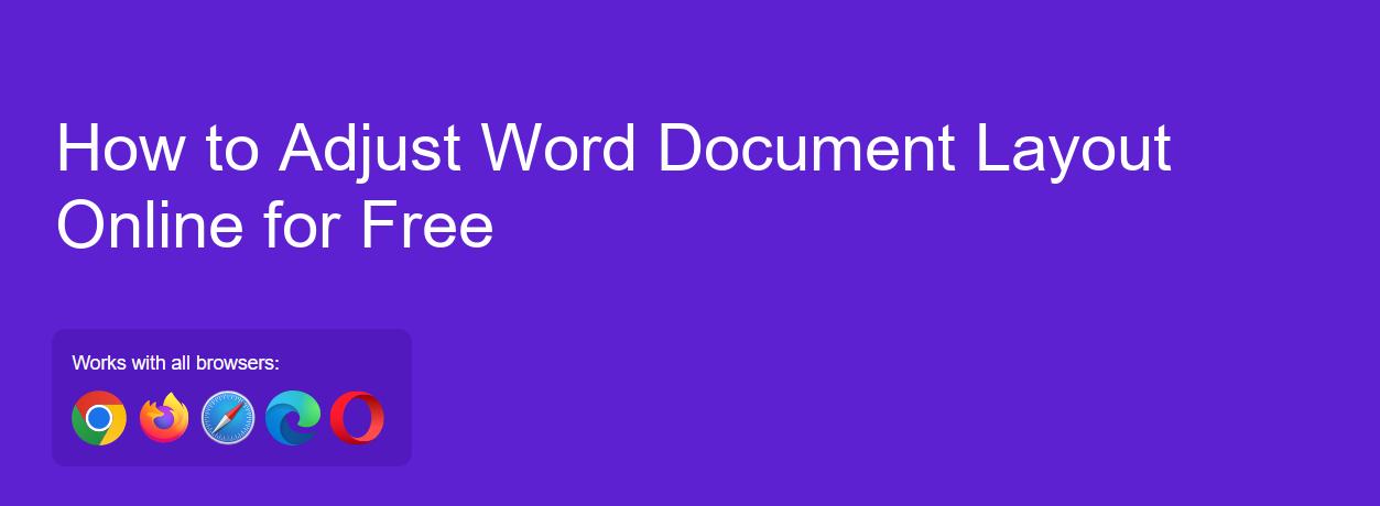 Adjust Word document layout online