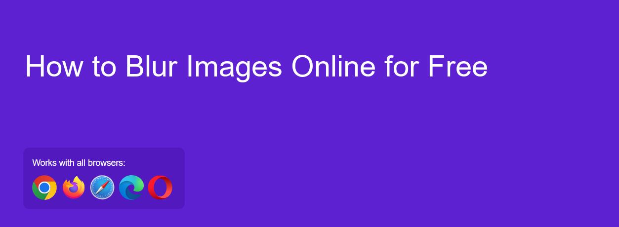 Blur images online free tool