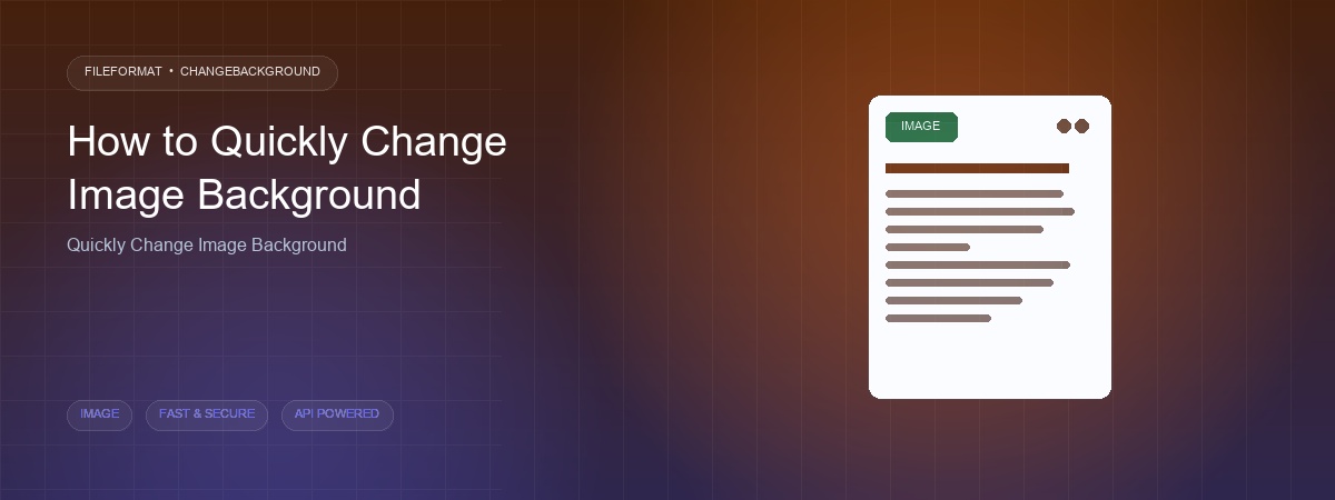 Quickly change image background online