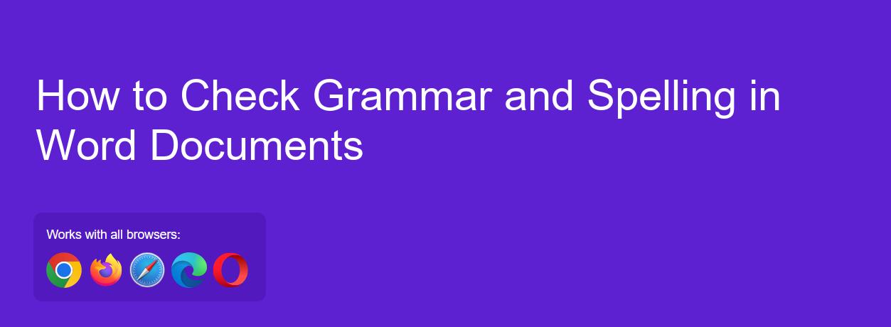 Check grammar and spelling in Word documents online