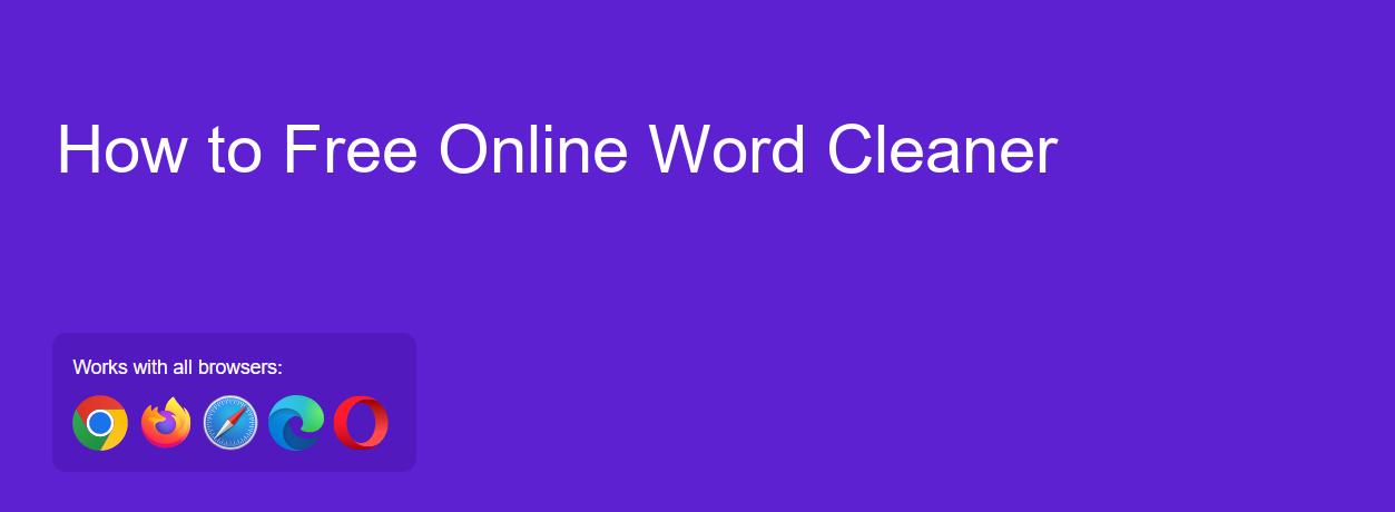 Word document cleanup online