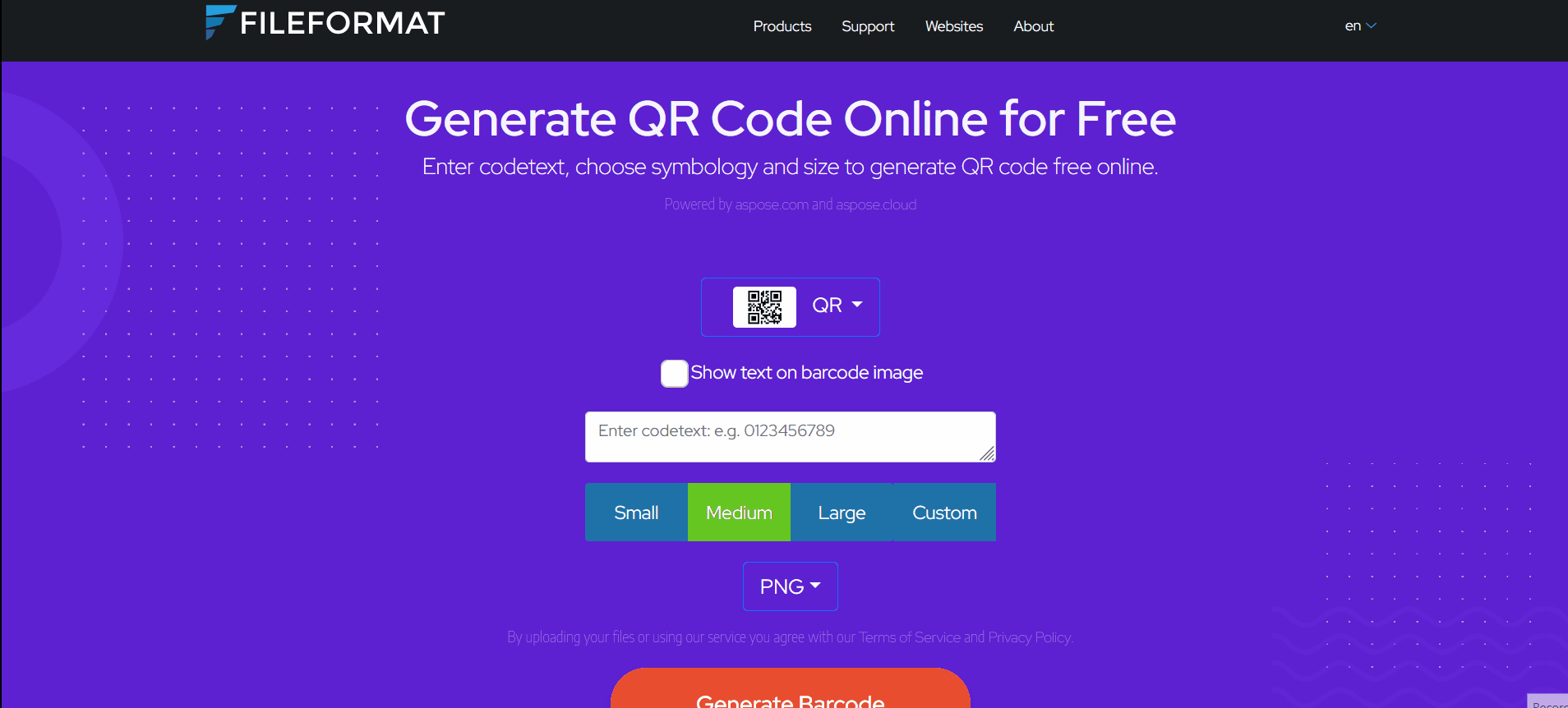 Free Online FileFormat Barcode Generator