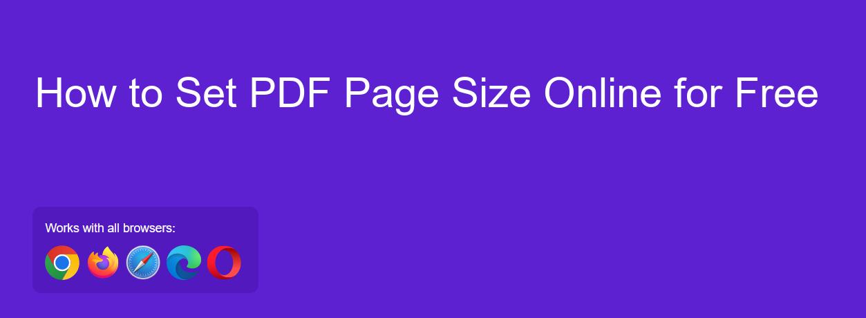 Set PDF page size online